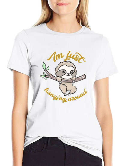 Cute Sloth Hanging Around Graphic T-Shirt