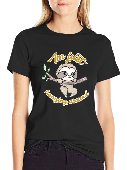 Cute Sloth Hanging Around Graphic T-Shirt