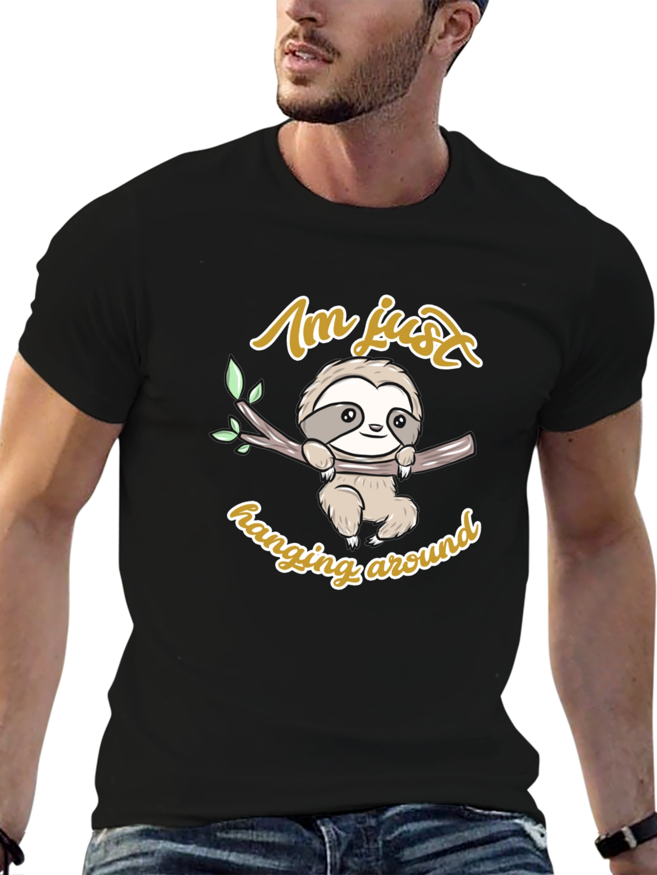 Cute Sloth Hanging Around Graphic T-Shirt
