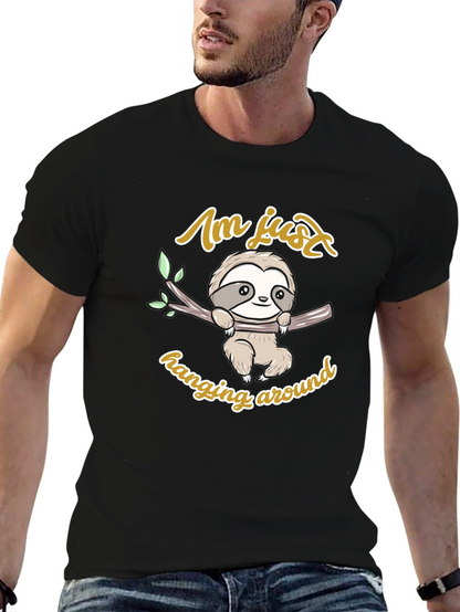 Cute Sloth Hanging Around Graphic T-Shirt