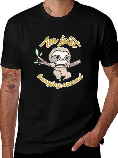 Cute Sloth Hanging Around Graphic T-Shirt