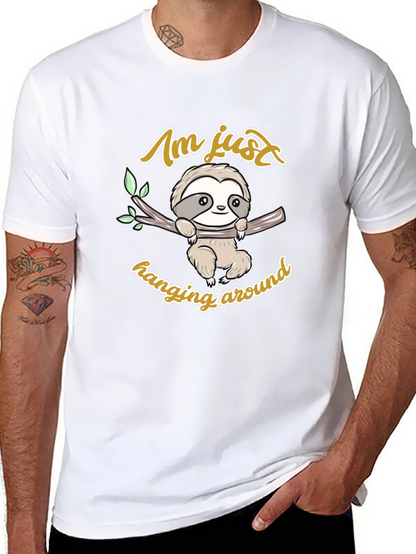 Cute Sloth Hanging Around Graphic T-Shirt