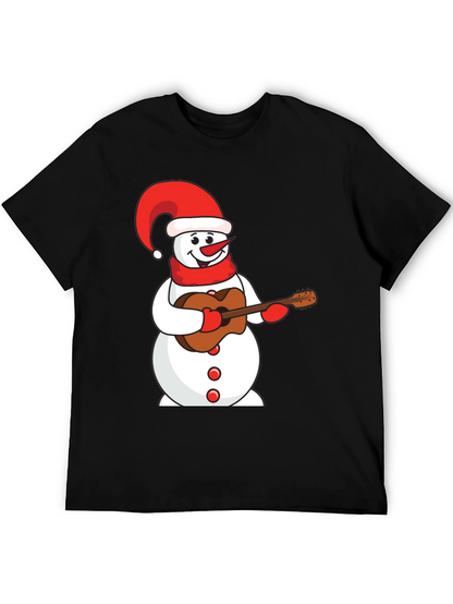 Festive Snowman Guitarist T-Shirt
