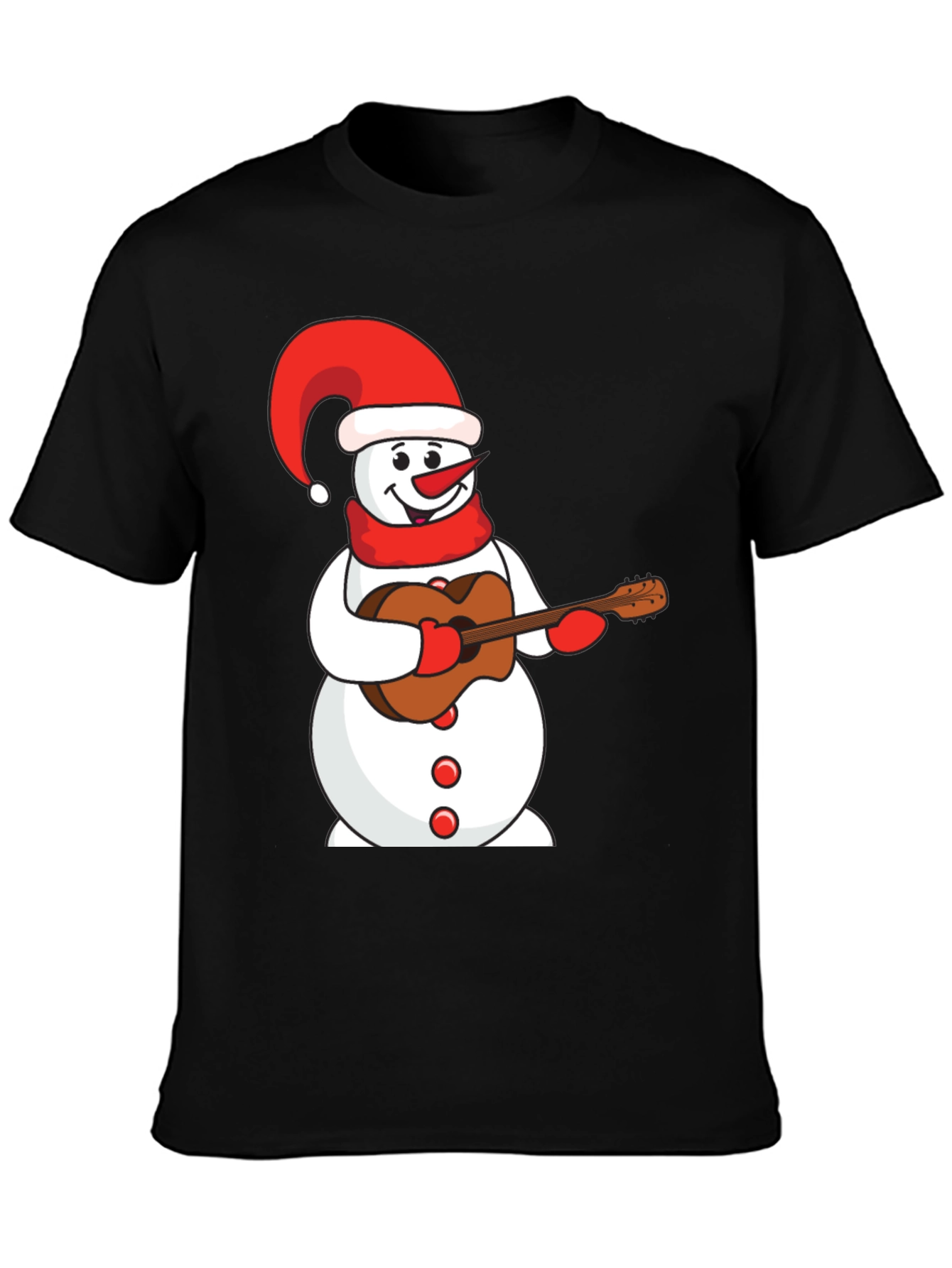 Festive Snowman Guitarist T-Shirt