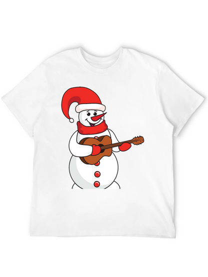 Festive Snowman Guitarist T-Shirt