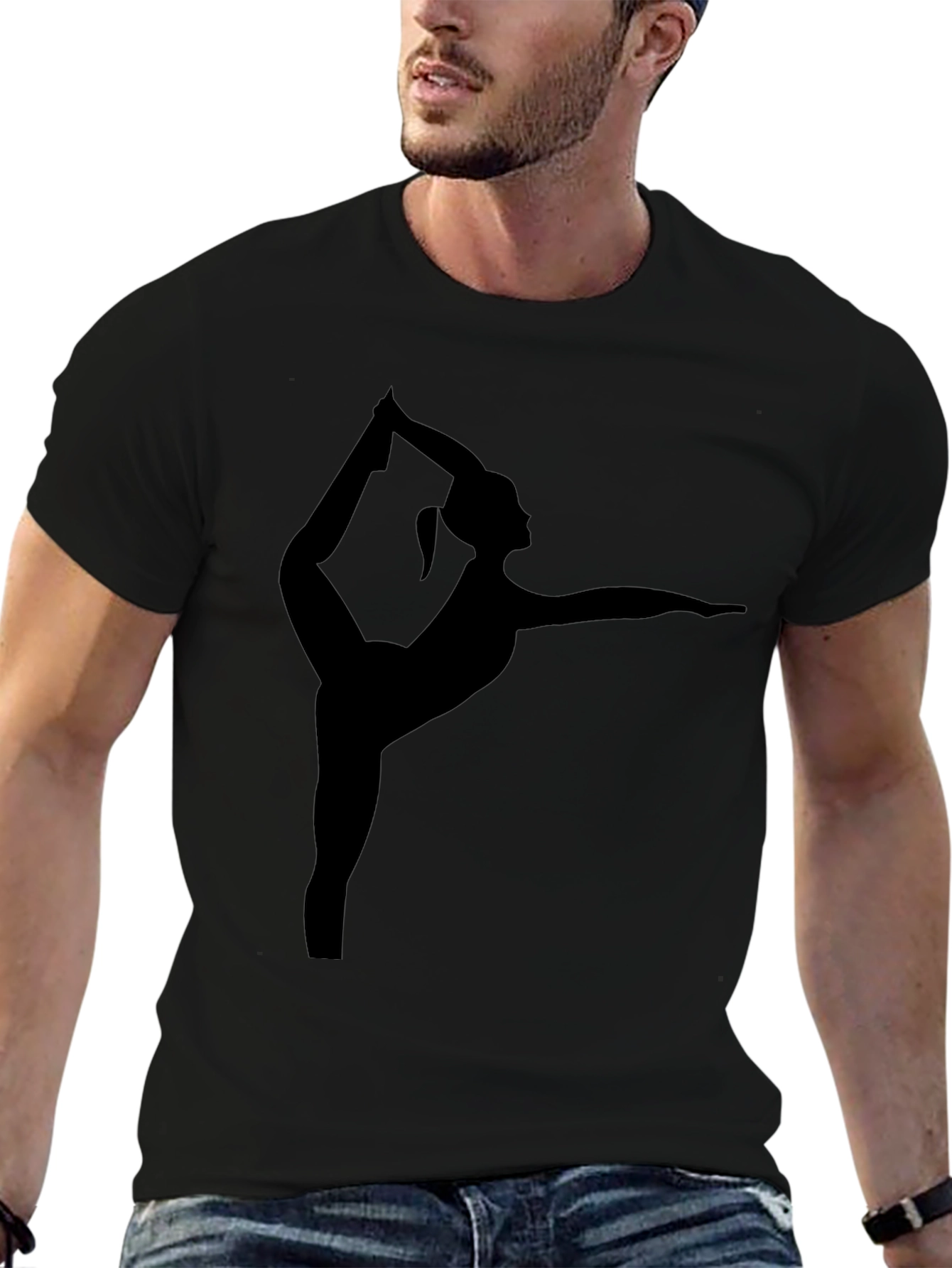 Yoga Pose Black T-Shirt