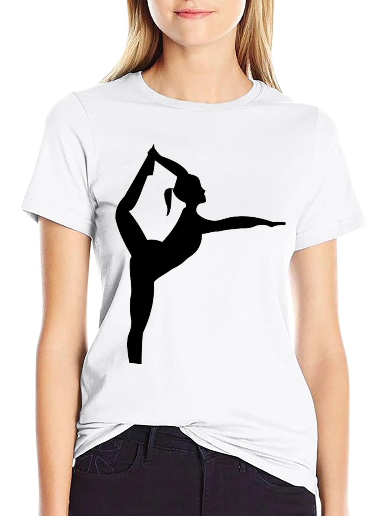Yoga Pose Black T-Shirt