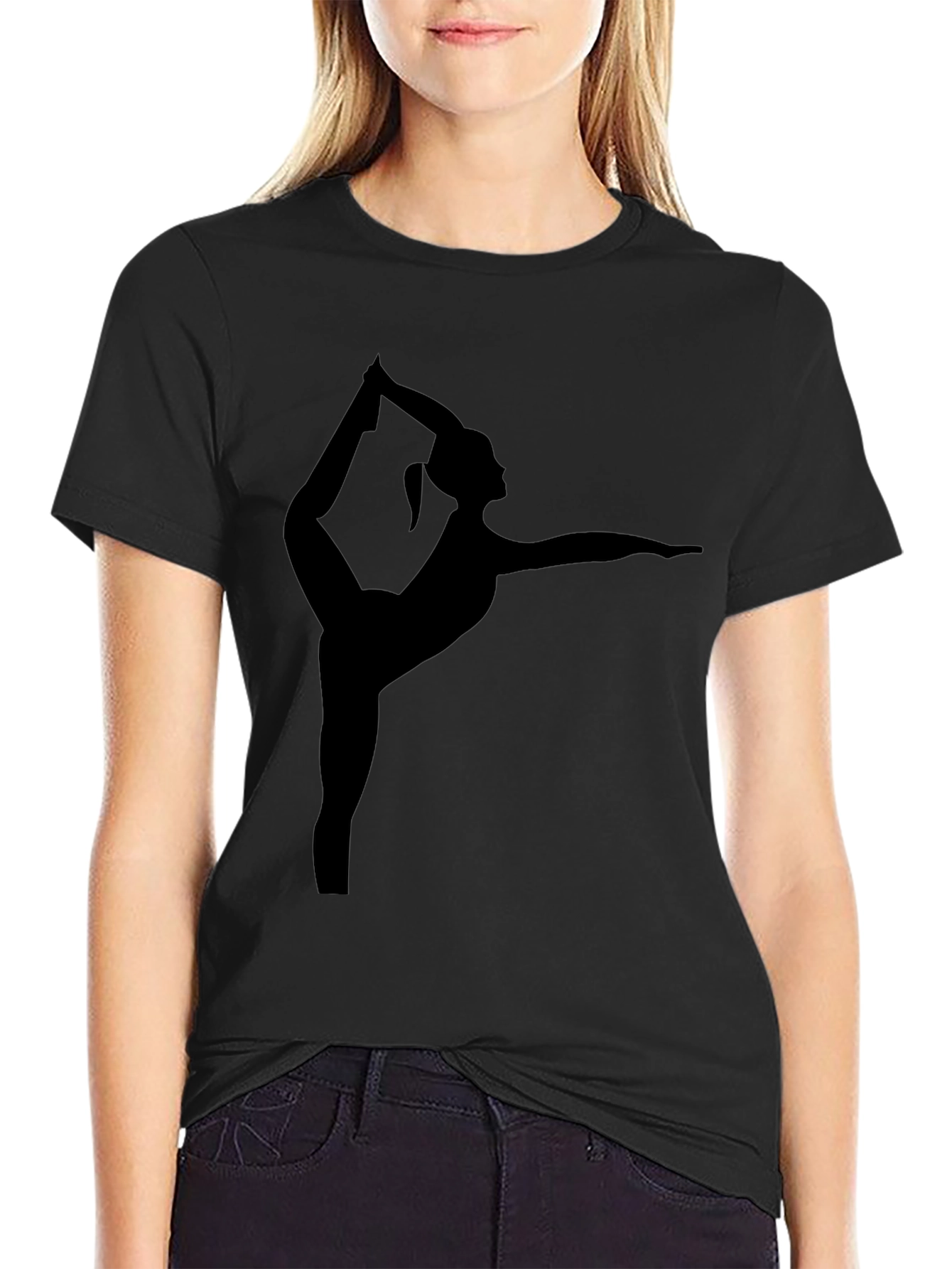 Yoga Pose Black T-Shirt