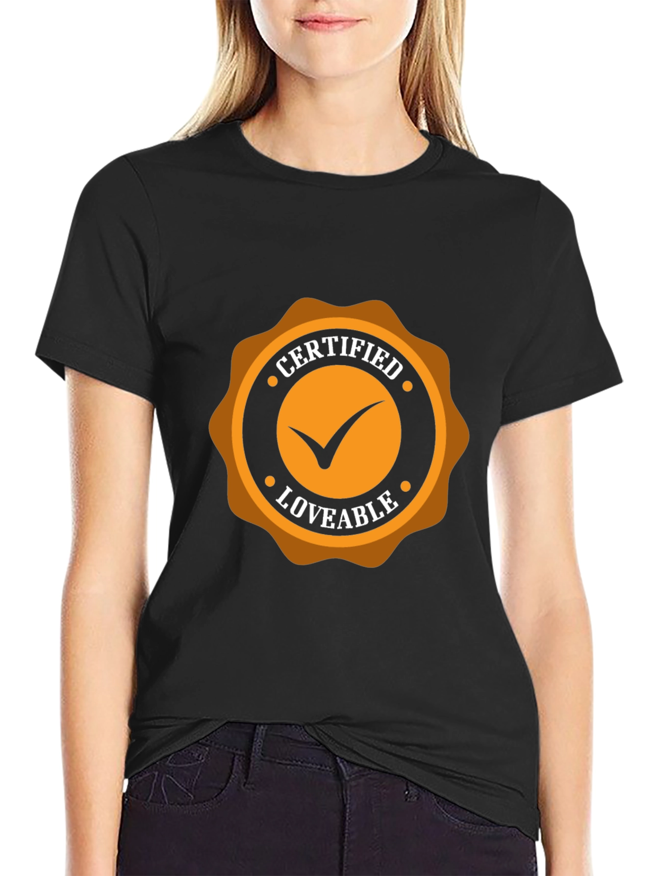 Certified Loveable Black Tee