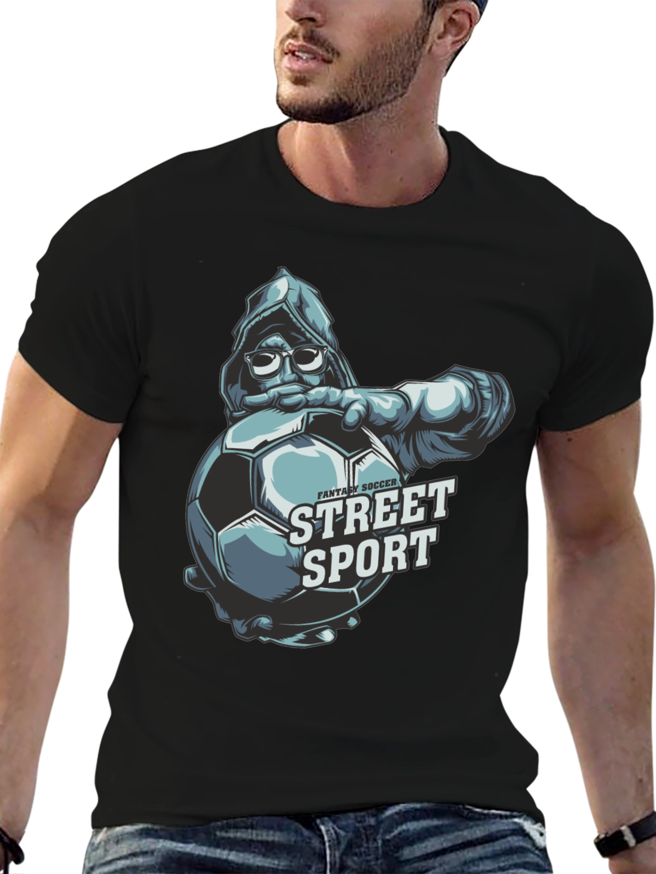 Street Sport Soccer Graphic T-Shirt