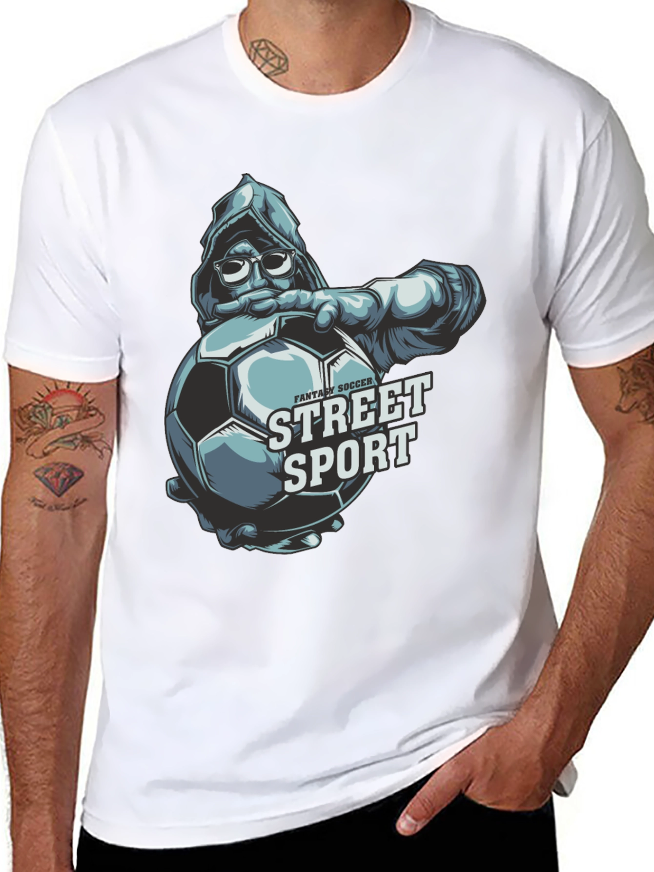 Street Sport Soccer Graphic T-Shirt
