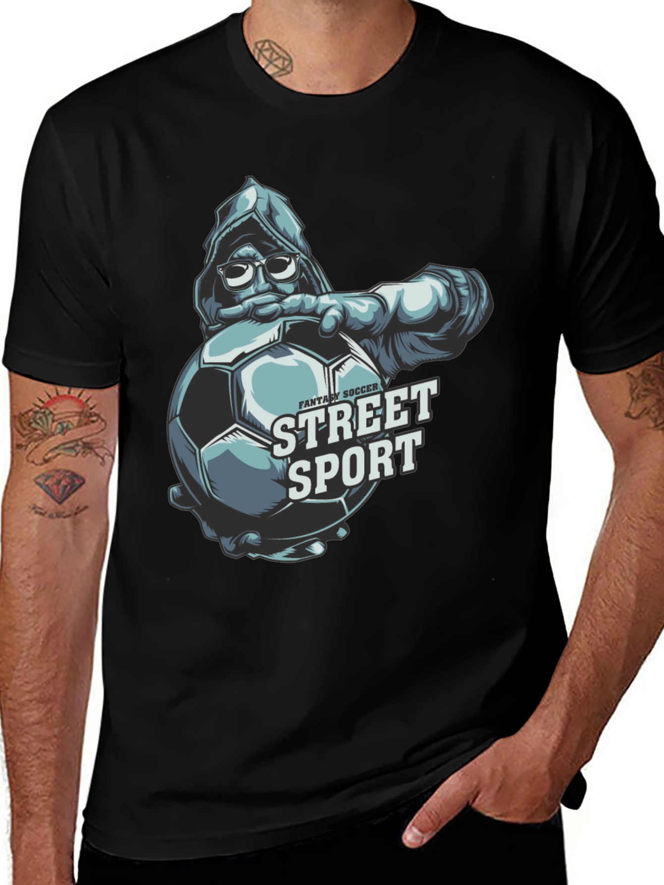 Street Sport Soccer Graphic T-Shirt