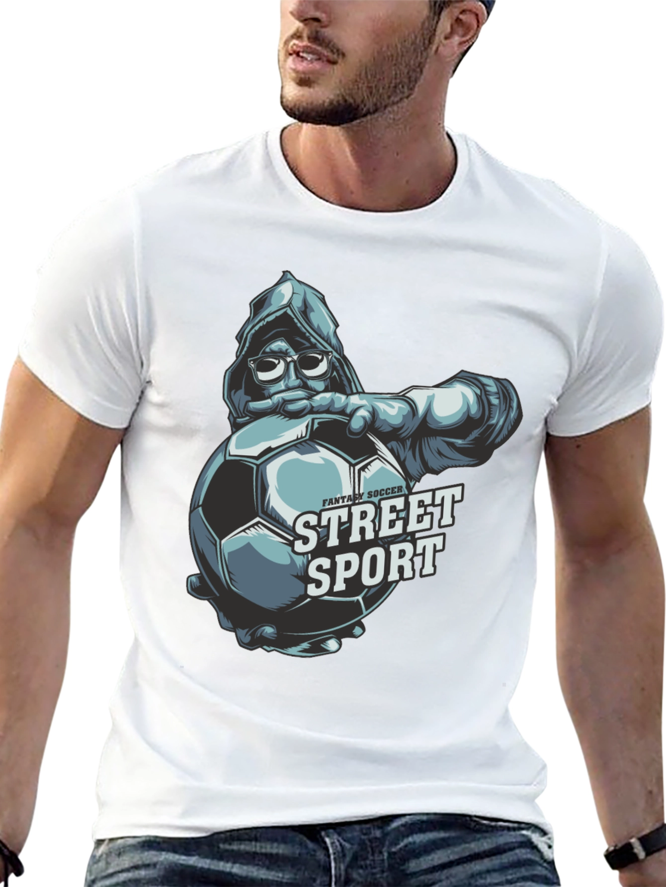 Street Sport Soccer Graphic T-Shirt