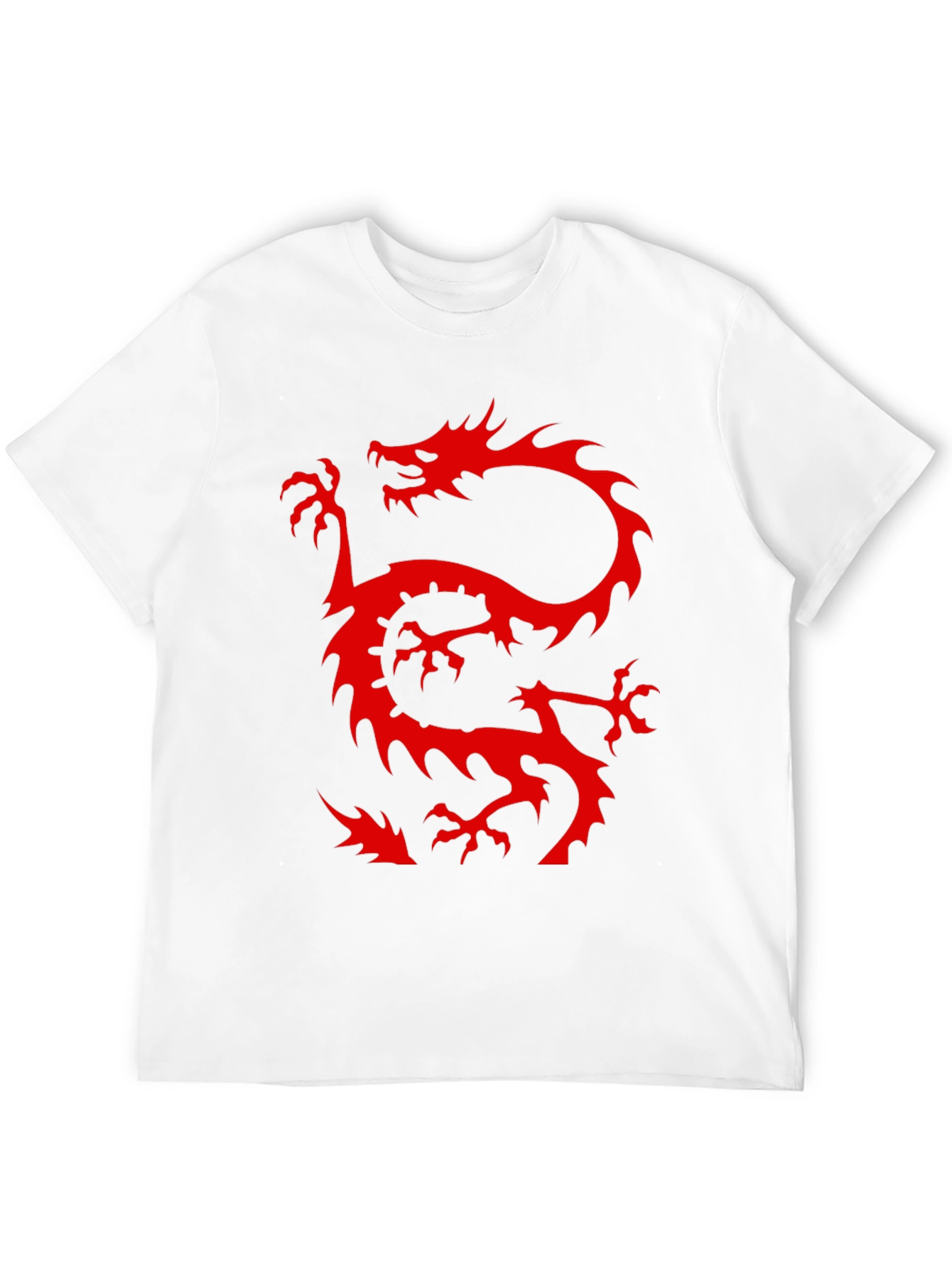 Dragon Graphic T-Shirt - Cool Red Dragon on Black
