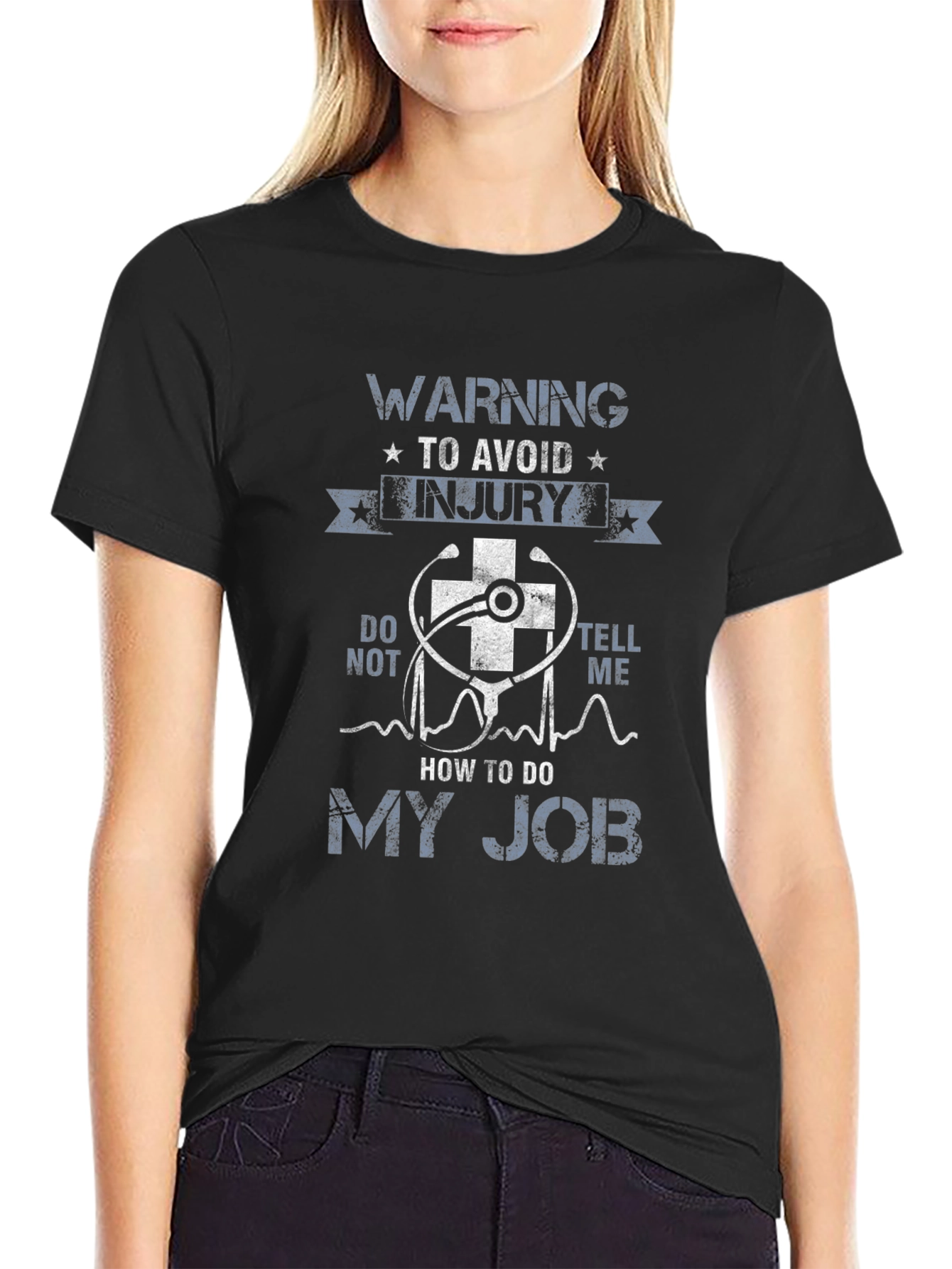 Warning To Avoid Injury - My Job Graphic T-Shirt