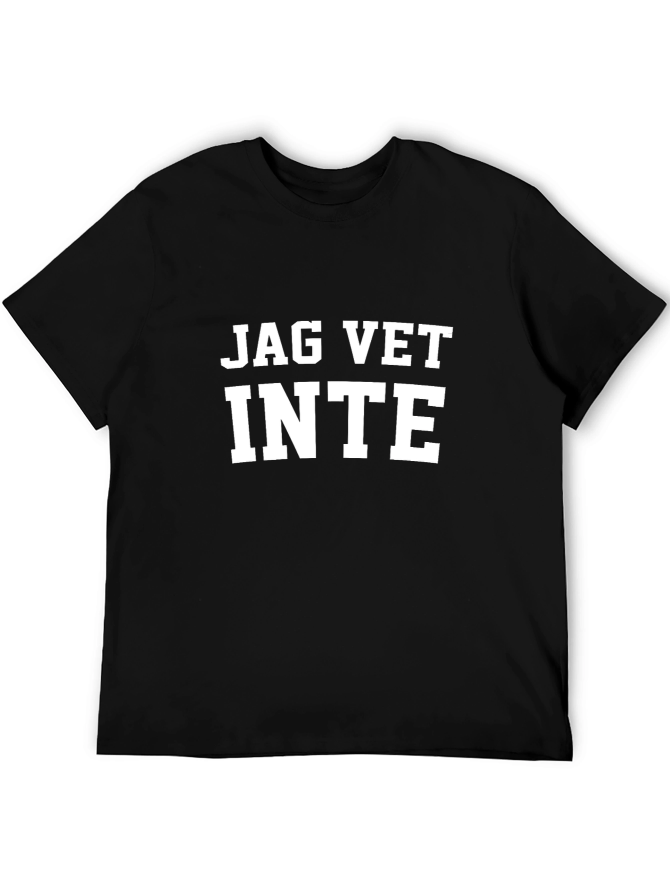Jag Vet Inte T-Shirt - Black Cotton Blend Tee