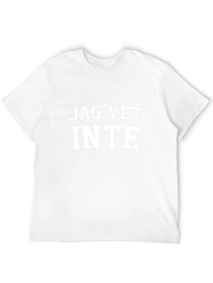 Jag Vet Inte T-Shirt - Black Cotton Blend Tee