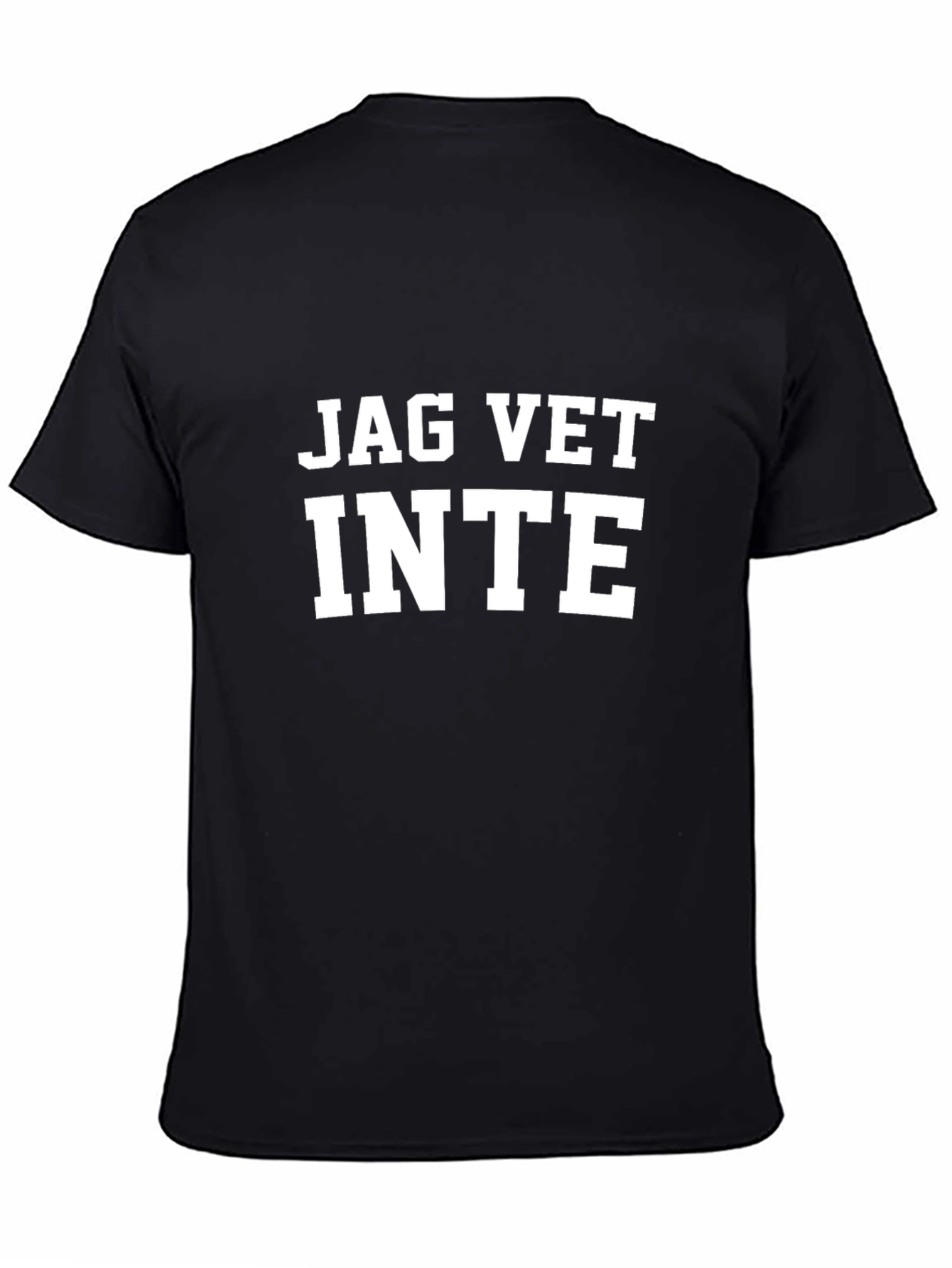 Jag Vet Inte T-Shirt - Black Cotton Blend Tee