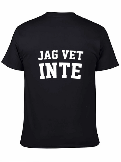 Jag Vet Inte T-Shirt - Black Cotton Blend Tee