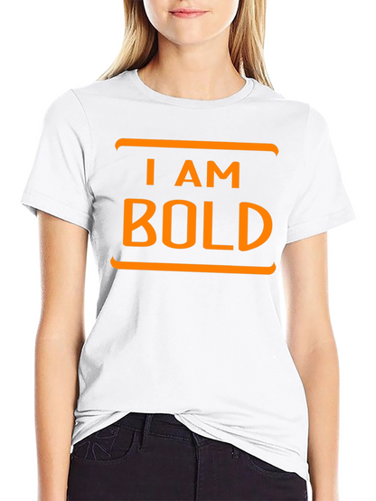 I AM BOLD Graphic Tee - Black Cotton T-Shirt