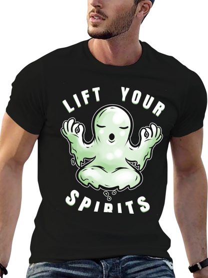 Lift Your Spirits Ghost Meditation Graphic Tee