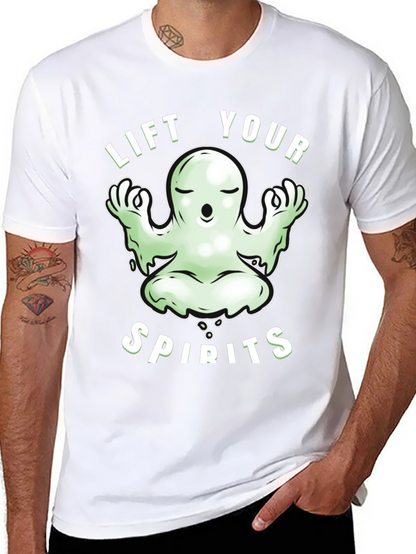 Lift Your Spirits Ghost Meditation Graphic Tee