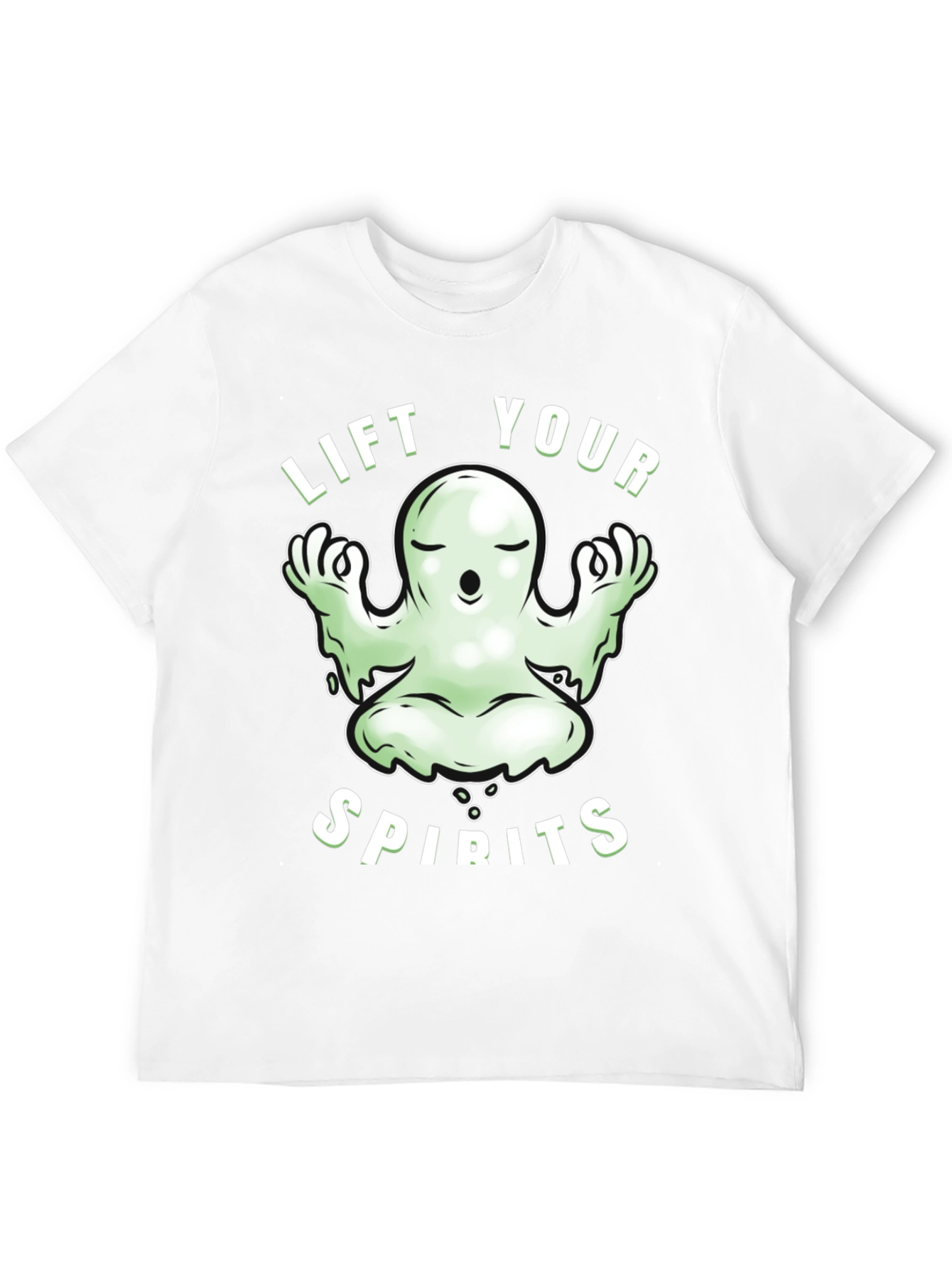 Lift Your Spirits Ghost Meditation Graphic Tee