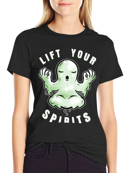 Lift Your Spirits Ghost Meditation Graphic Tee