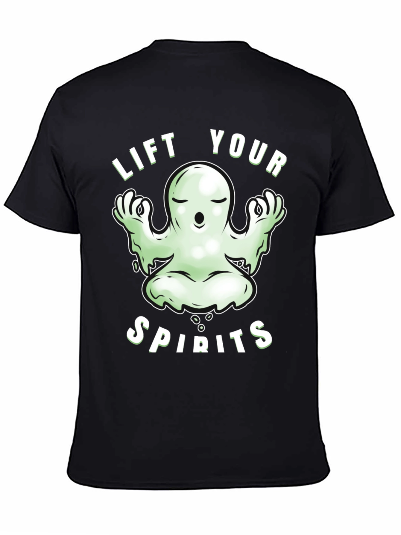 Lift Your Spirits Ghost Meditation Graphic Tee