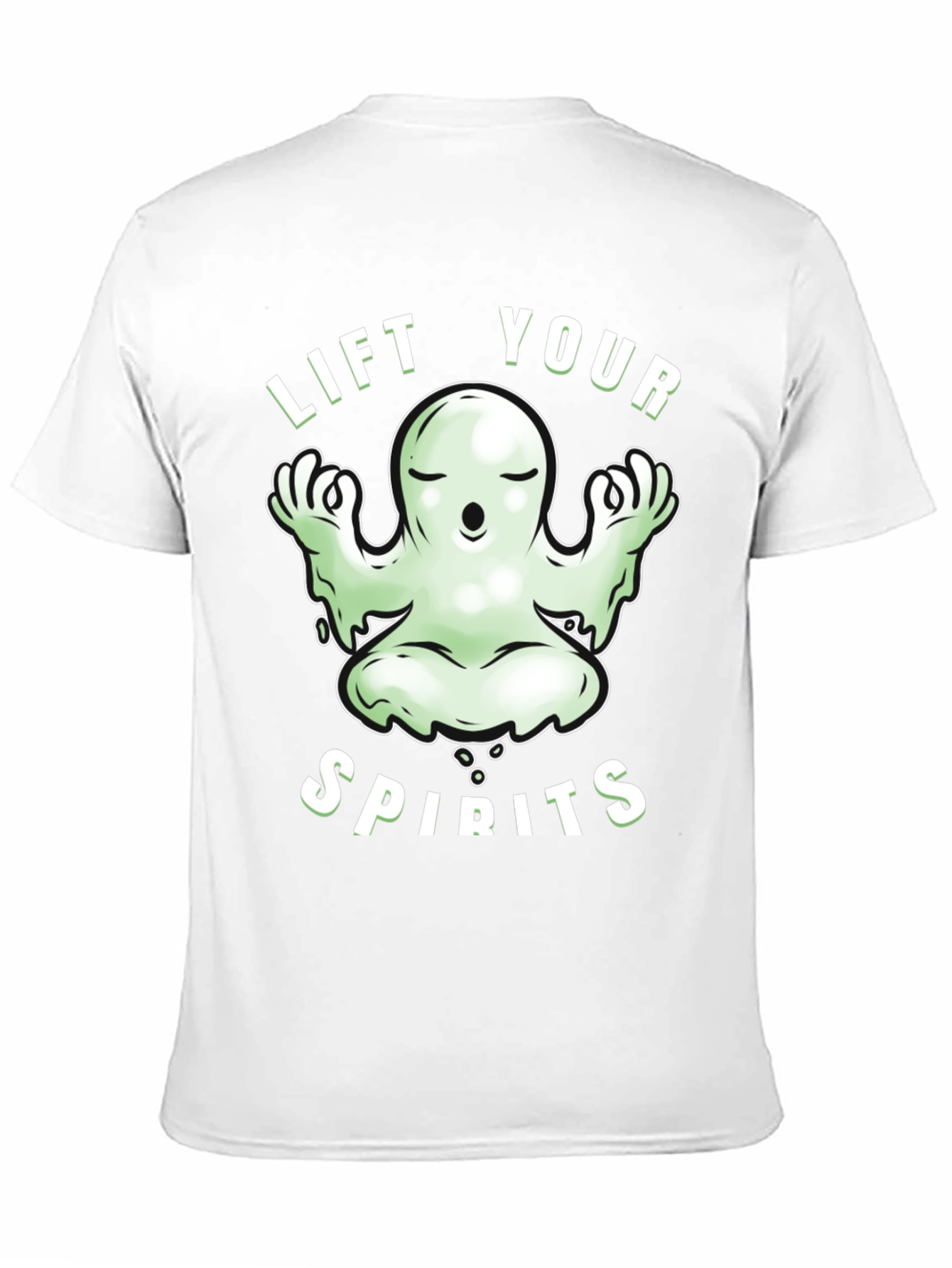 Lift Your Spirits Ghost Meditation Graphic Tee