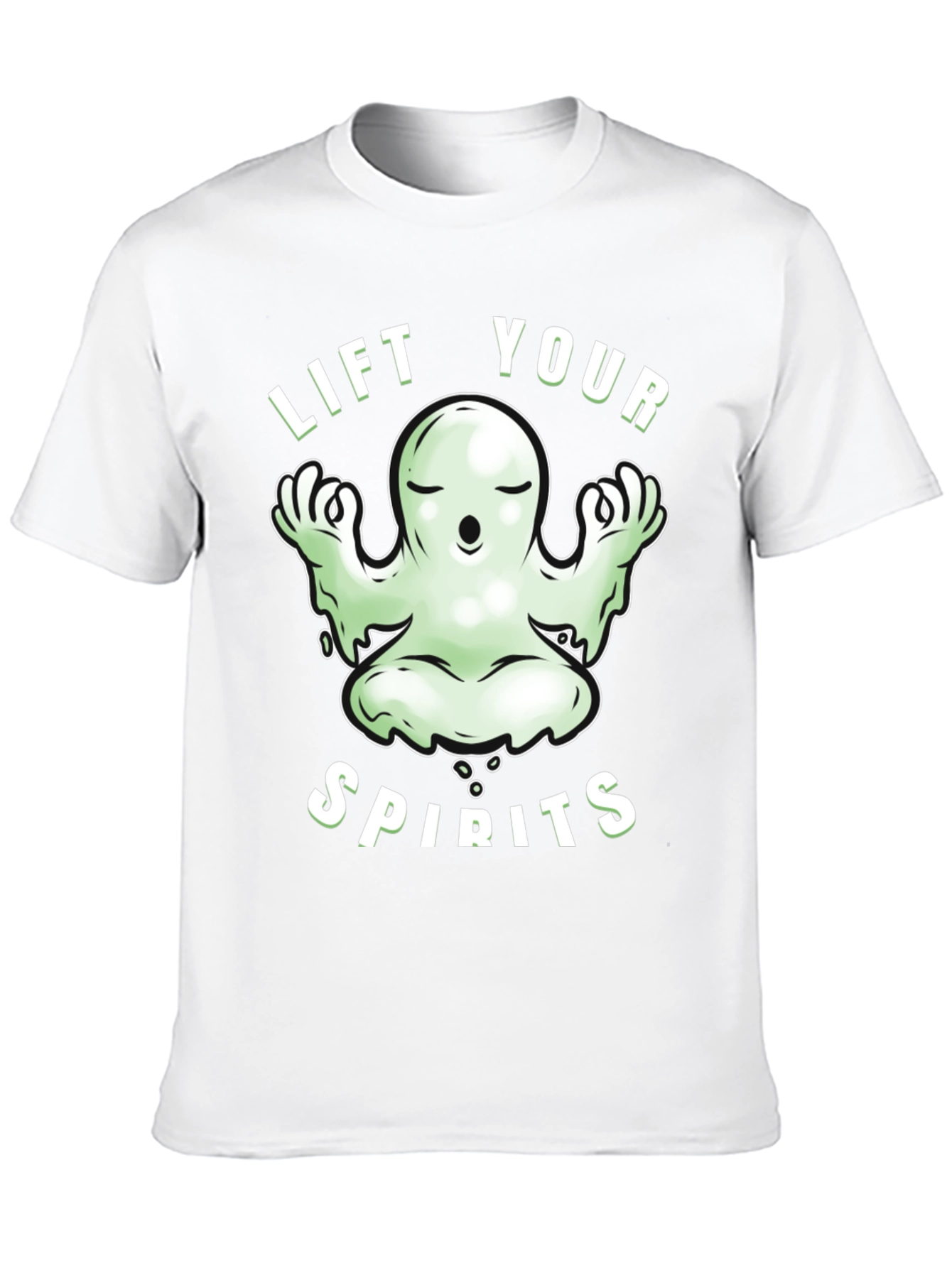 Lift Your Spirits Ghost Meditation Graphic Tee