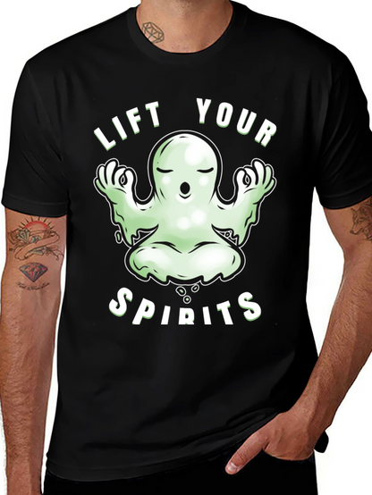 Lift Your Spirits Ghost Meditation Graphic Tee