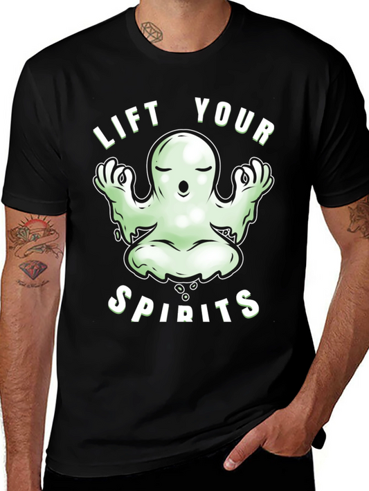 Lift Your Spirits Ghost Meditation Graphic Tee
