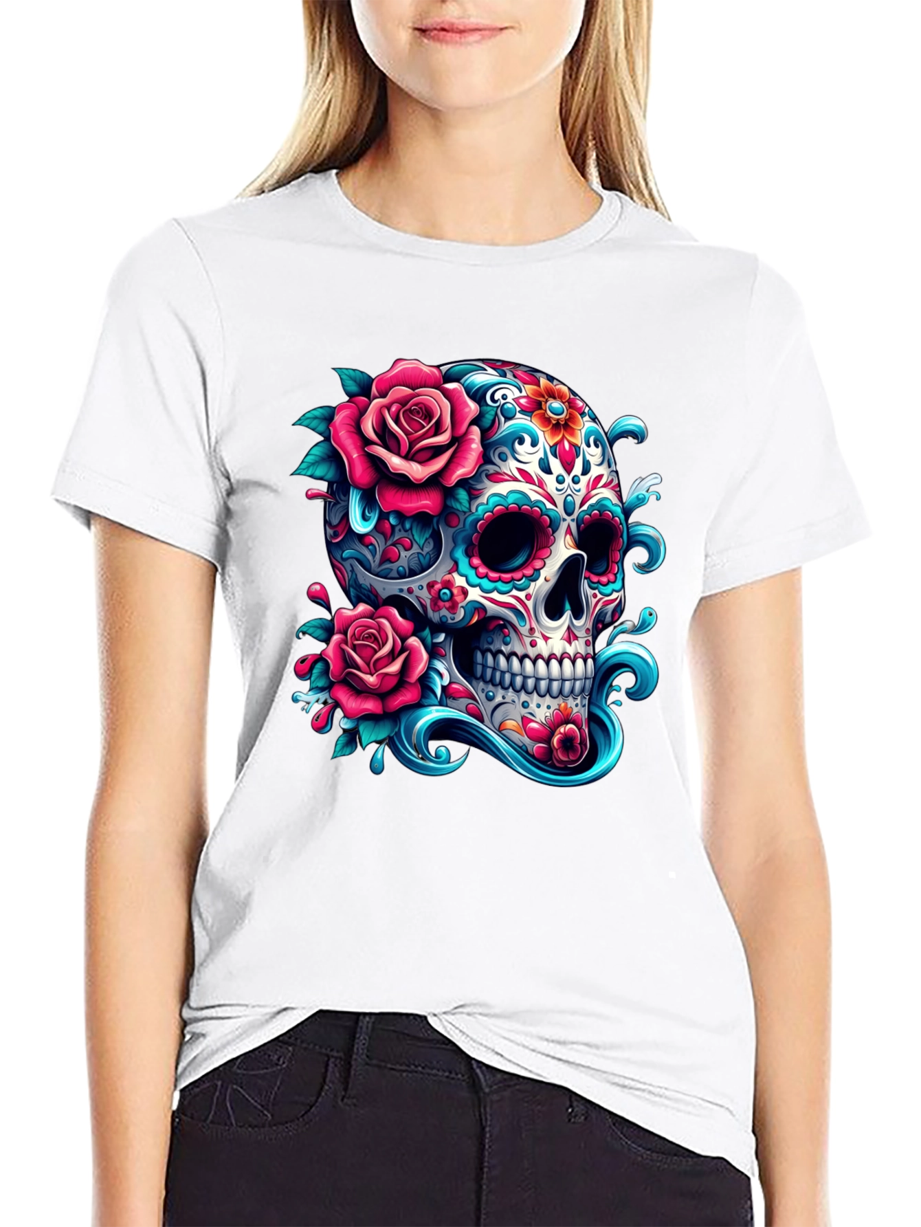 Sugar Skull Rose T-Shirt
