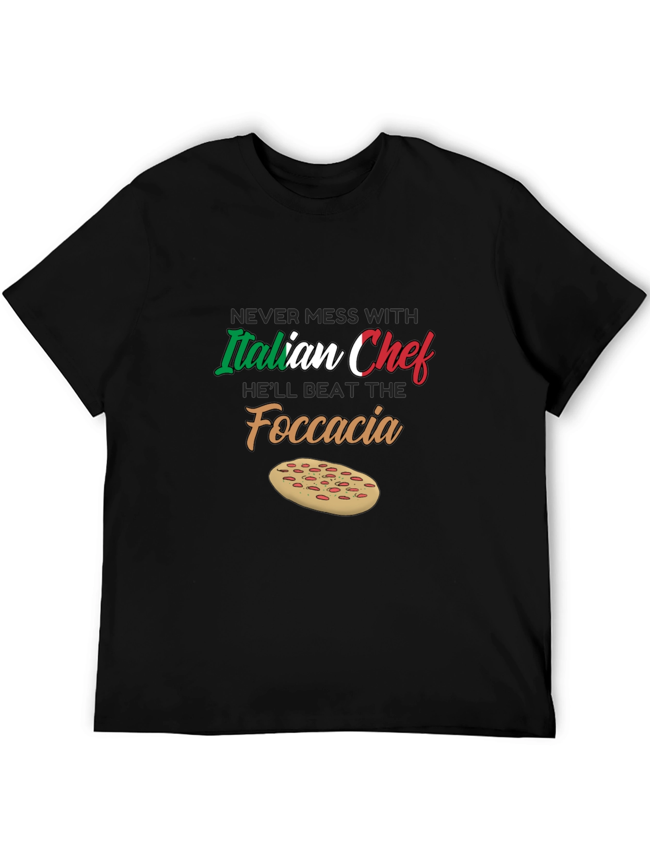 Italian Chef Focaccia Graphic T-Shirt