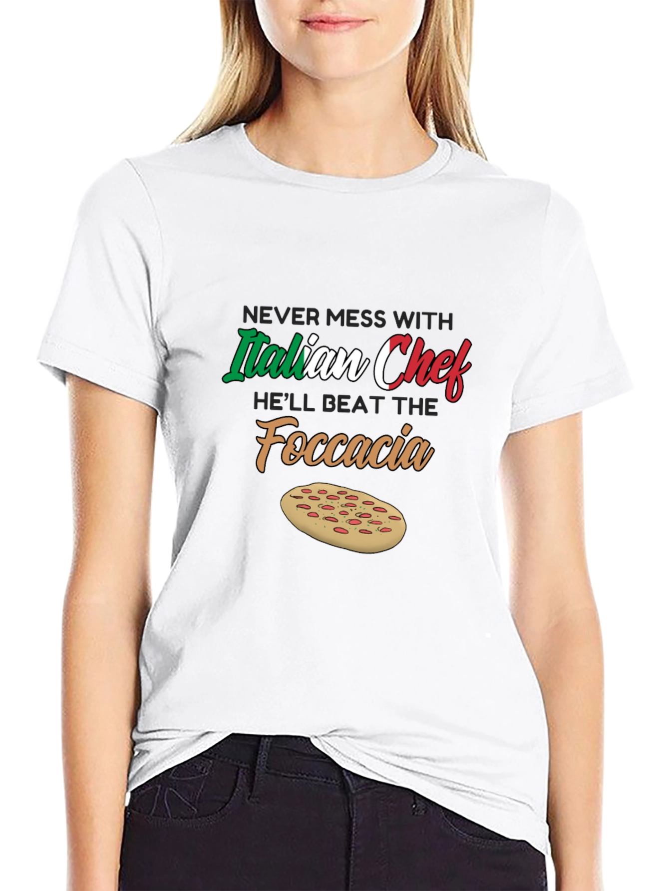 Italian Chef Focaccia Graphic T-Shirt