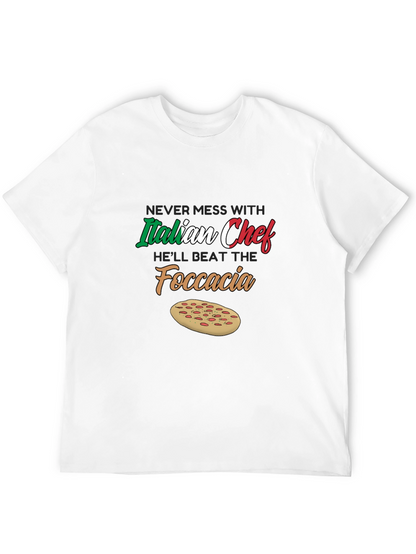 Italian Chef Focaccia Graphic T-Shirt