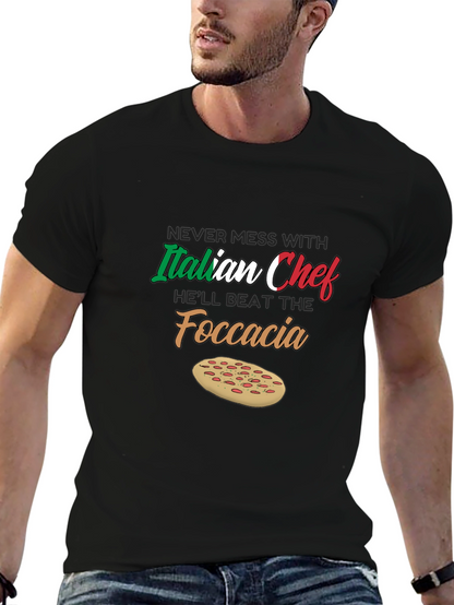 Italian Chef Focaccia Graphic T-Shirt