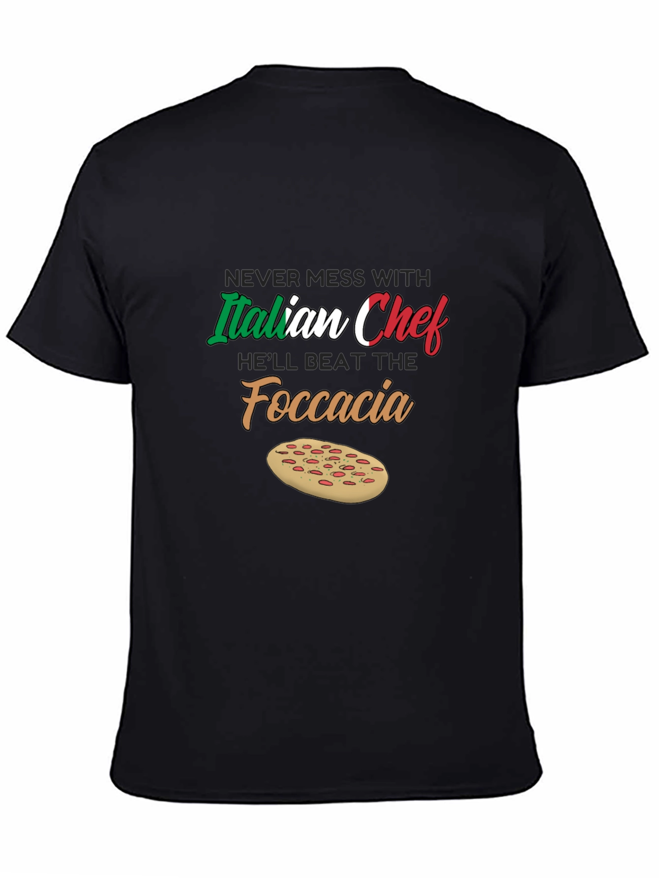 Italian Chef Focaccia Graphic T-Shirt