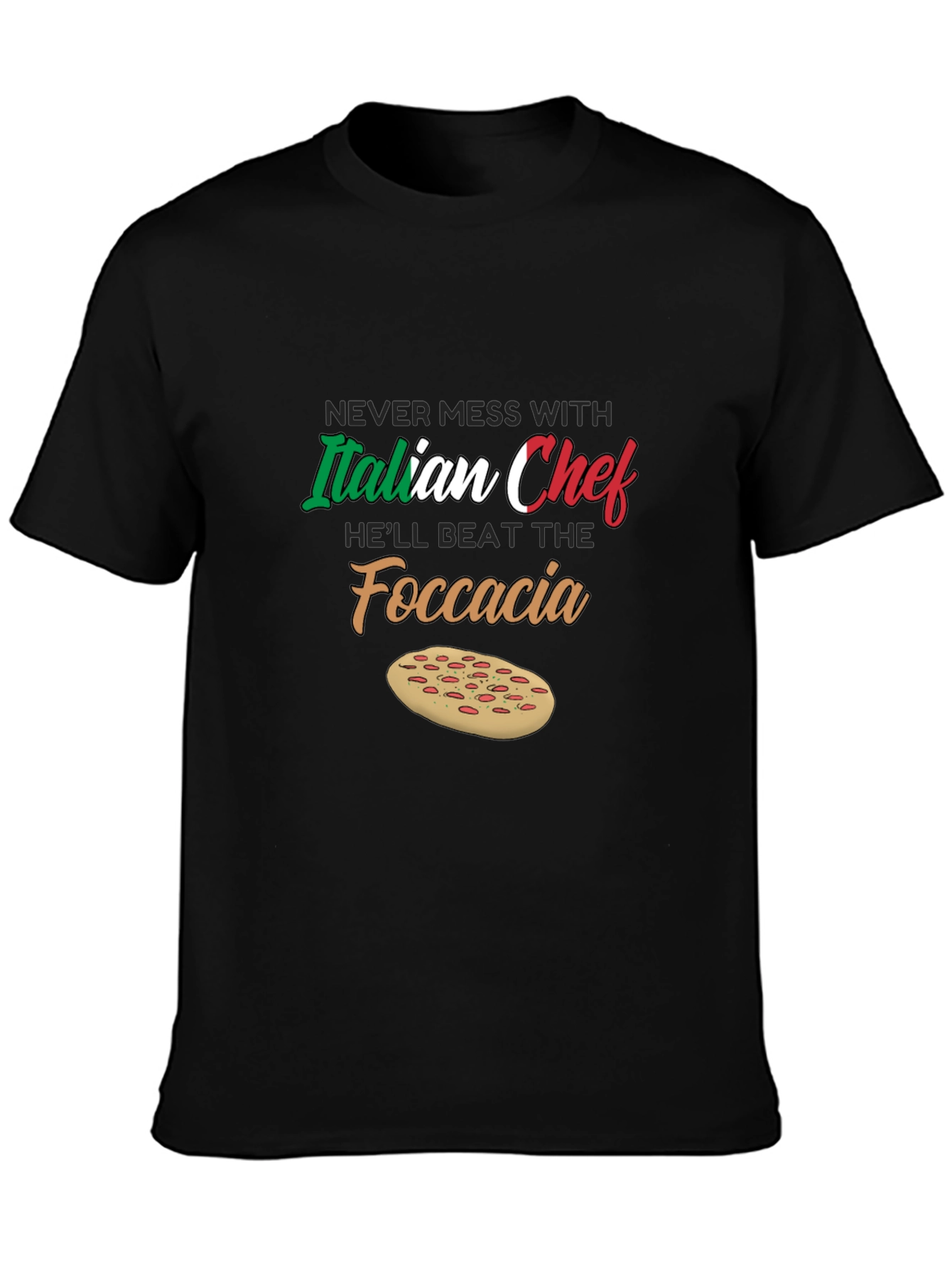 Italian Chef Focaccia Graphic T-Shirt