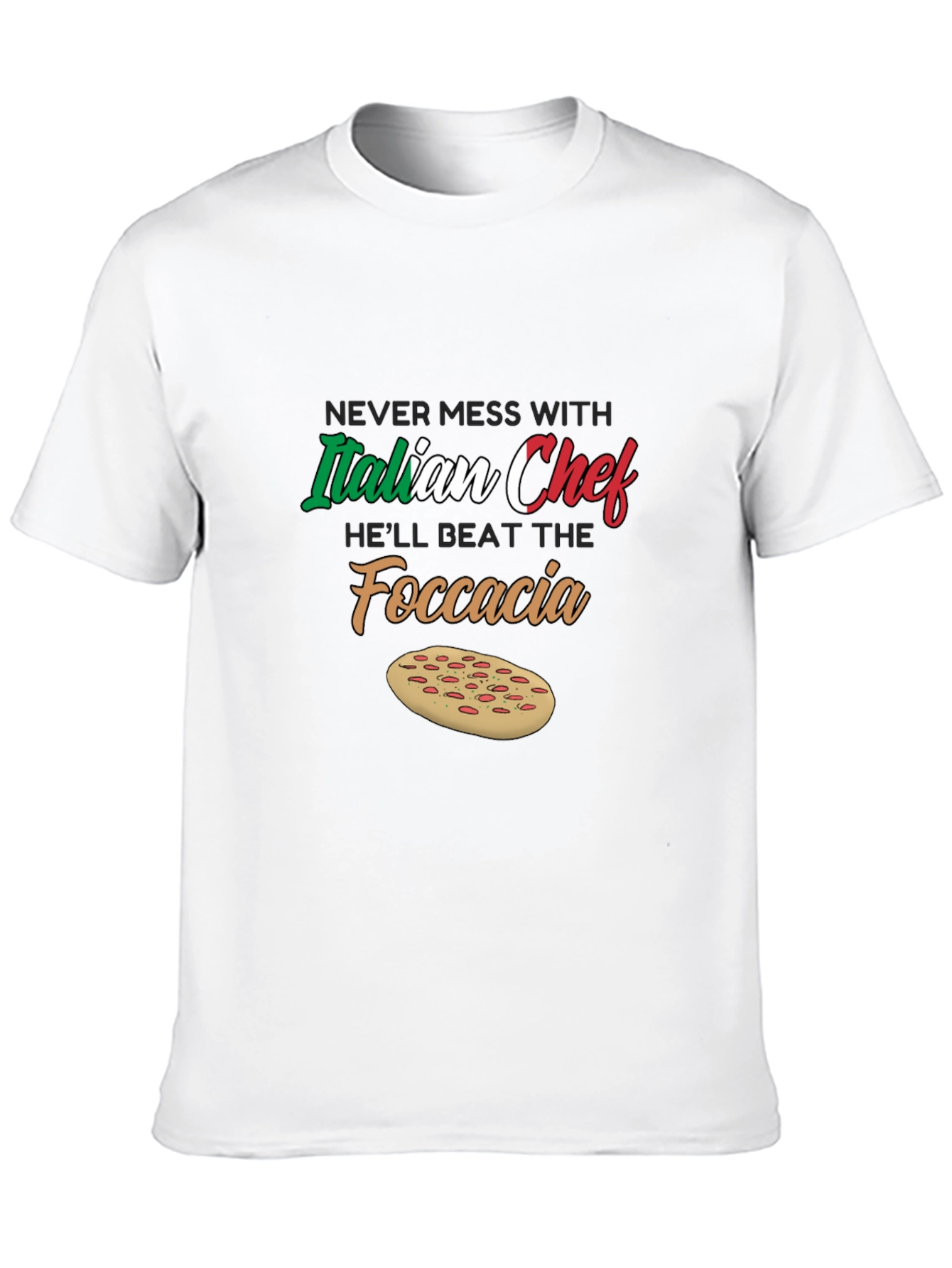 Italian Chef Focaccia Graphic T-Shirt