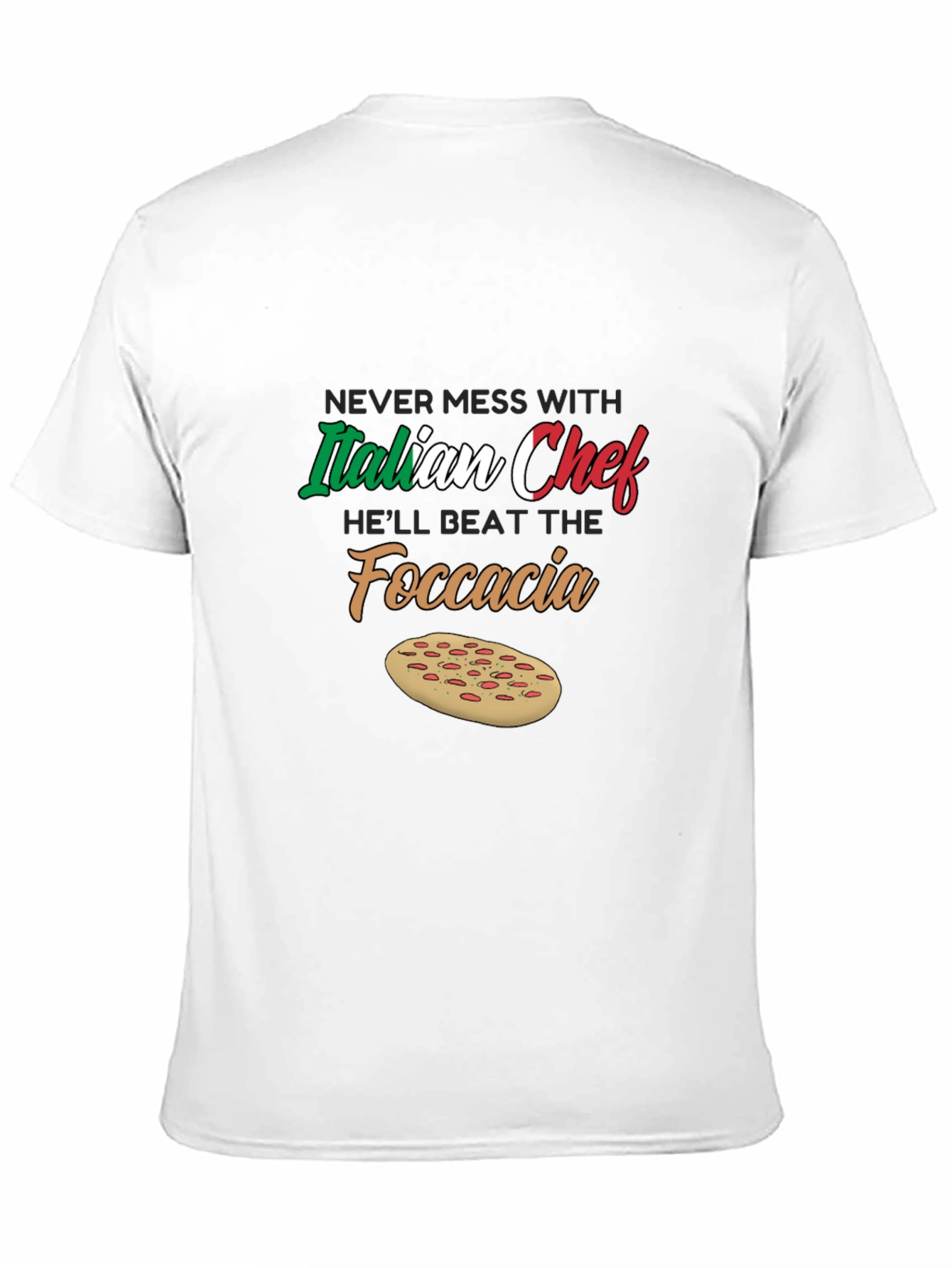 Italian Chef Focaccia Graphic T-Shirt