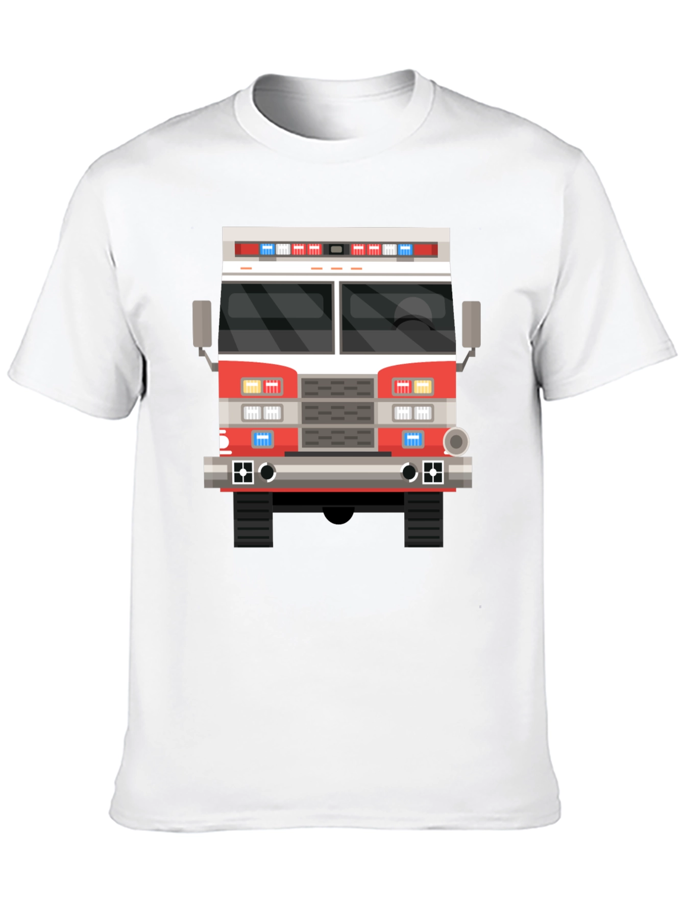 Fire Truck T-Shirt - Black Graphic Tee