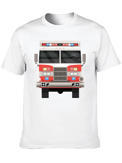 Fire Truck T-Shirt - Black Graphic Tee