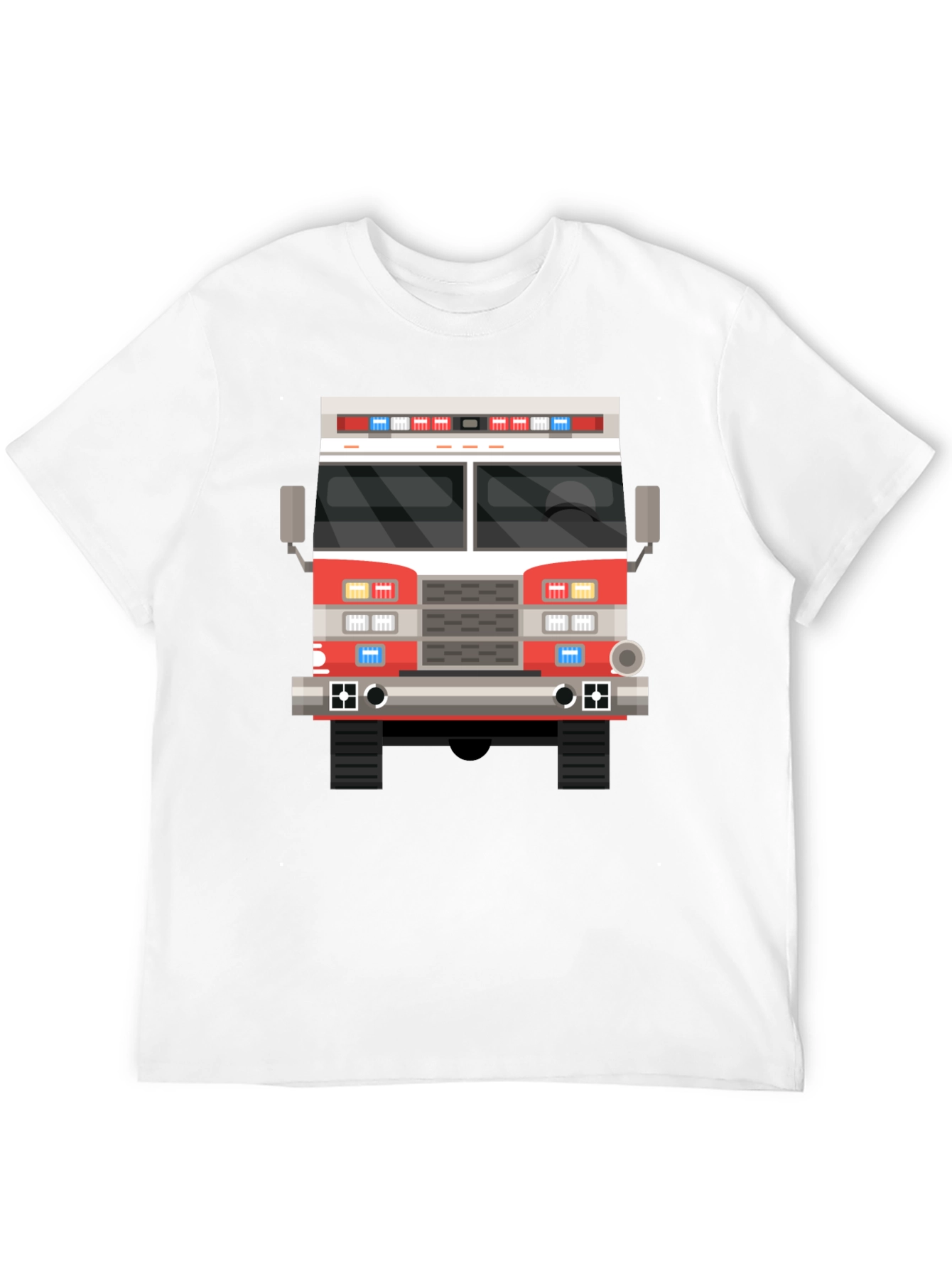 Fire Truck T-Shirt - Black Graphic Tee