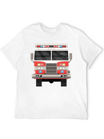 Fire Truck T-Shirt - Black Graphic Tee
