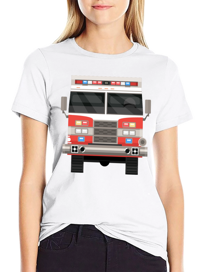 Fire Truck T-Shirt - Black Graphic Tee