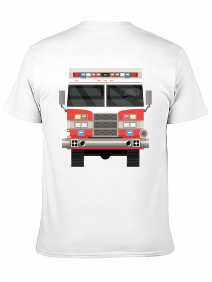 Fire Truck T-Shirt - Black Graphic Tee
