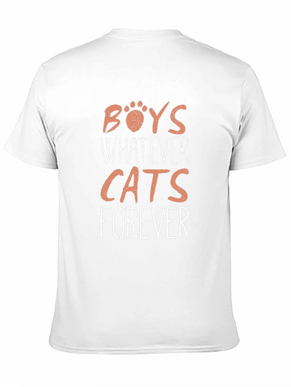 Boys Whatever Cats Forever Graphic Tee