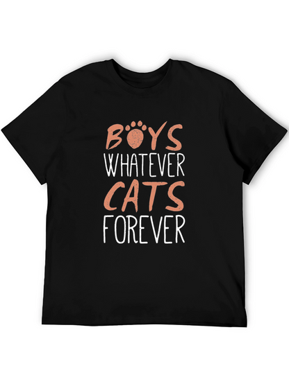 Boys Whatever Cats Forever Graphic Tee
